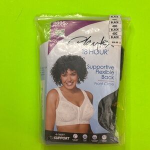 Playtex 18 Hour Front-Close Bra in Black